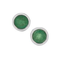 Sakota Emerald Earrings in Sterling Silver 0.95ct