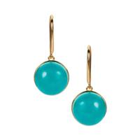 Amazonite Earrings in Gold Tone Sterling Silver 12.50cts (F)