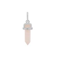 Rose Quartz Pendant in Sterling Silver 7cts