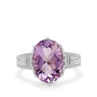 Rose De France Amethyst Ring in Sterling Silver 5.50cts