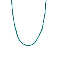 Hubei Natural Turquoise and Gold Tone Sterling Silver Necklace 35cts