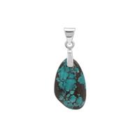 Lhasa Turquoise Pendant in Sterling Silver 12cts