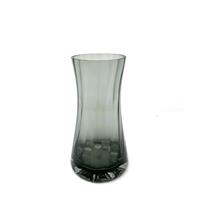 Short Grey Glass Vase 