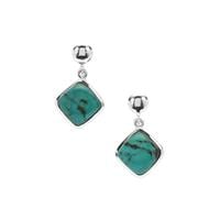Lhasa Turquoise Earrings in Sterling Silver 11cts