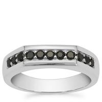 Black Spinel Ring in Sterling Silver 0.45ct