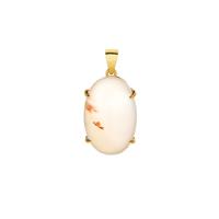 Nanhong Agate Pendant in Gold Tone Sterling Silver 12cts
