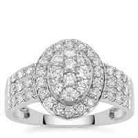 Argyle Diamonds Ring in 9K White Gold 1cts