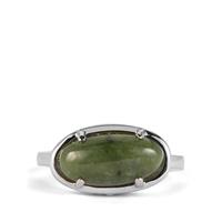 Nephrite Jade Ring in Sterling Silver 4.07cts