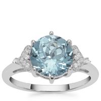 Versailles Topaz Ring with White Zircon in Sterling Silver 3.55cts