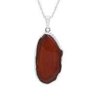 Agate Pendant Necklace in Sterling Silver 25.30cts