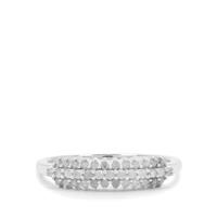 Diamond Ring in Sterling Silver 0.34ct