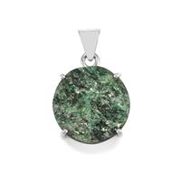 Fuchsite Drusy Pendant in Sterling Silver 27cts
