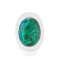Chrysocolla Ring in Sterling Silver 17cts