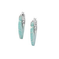 35.36cts Amazonite Sterling Silver Earrings