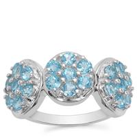 Swiss Blue Topaz Ring in Sterling Silver 1.95cts