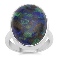 Azure Malachite Ring in Sterling Silver 15.64cts