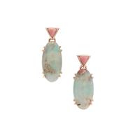 Aquaprase™ Earrings with Australian Pink Opal in Rose Gold Plated Sterling Silver 17.65cts