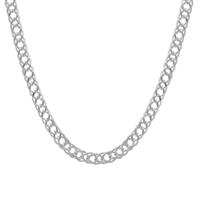 18" Sterling Silver Diamond Cut Rombo Chain 2.89g