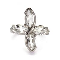 White Nigerian Cullinan Topaz Ring in Sterling Silver 4.89cts