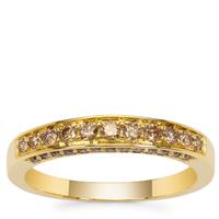 Cape Champagne Diamonds Ring in 9K Gold 0.59ct