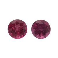 0.4cts Nigerian Rubellite 4mm Round Pack of 2 (H)