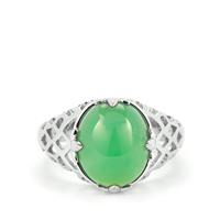 Szklary Chrysoprase Ring in Sterling Silver 4.96cts