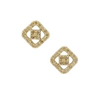 Champagne Argyle Diamonds Earrings in 9K Gold 0.51ct