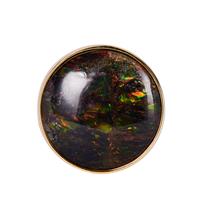 AA Ammolite Ring in Gold Tone  Sterling Silver (18mm)