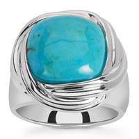 Turquoise Ring in Sterling Silver 5cts