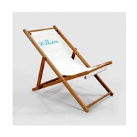 Personalised Deck Chair - Blue Text on White