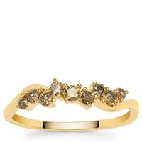 Cape Champagne Diamonds Ring in 9K Gold 0.33ct