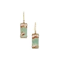 Aquaprase™ Earrings with Champagne Diamond in 9K Gold 18.65cts