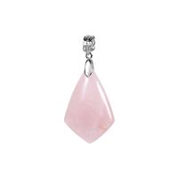 Rose Quartz Pendant in Sterling Silver 23.05cts