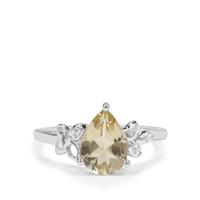 Serenite Ring with White Zircon in Sterling Silver 1.80cts