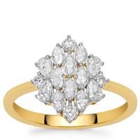 Diamonds Ring in 18K Gold 1.04cts