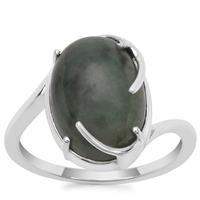 Type A Burmese Jade Ring in Sterling Silver 7.58cts