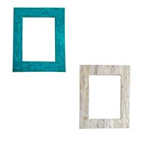 Gem Auras Mother Of Pearl Photo Frame (Large Size) - Available in Cream or Teal 