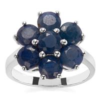 Thai Sapphire Ring in Sterling Silver 3.10cts