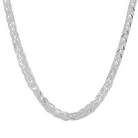 18" Sterling Silver Tempo Diamond Cut Square Foxtail Chain 5.20g