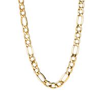 24" 9K Gold Couture Hollow Diamond Cut Figaro Chain 6.09g