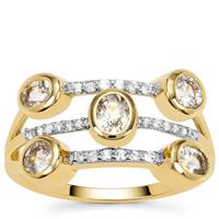 Ceylon White Sapphire Ring in 9K Gold 1.85cts