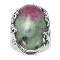 Ruby-Zoisite Ring in Sterling Silver 19.45cts