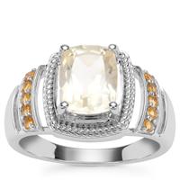 Serenite Ring with Diamantina Citrine in Sterling Silver 2.13cts