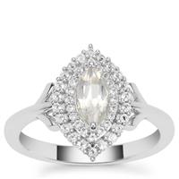 Cullinan Topaz Ring in Platinum Plated Sterling Silver 0.90ct