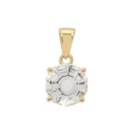 White Topaz Decadence Pendant in Gold Plated Sterling Silver 4.70cts