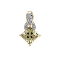 Csarite® Pendant with Diamond in 9K Gold 1.30cts