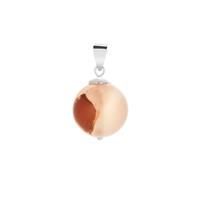 Nanhong Agate Pendant in Sterling Silver 15cts