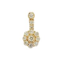 Natural Canary Diamonds Pendant in 9K Gold 0.52ct