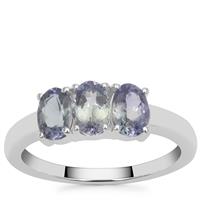 Bi Colour Tanzanite Ring in Sterling Silver 1.50cts