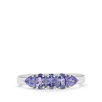 Tanzanite Ring in Sterling Silver 0.95ct